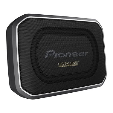 Pioneer® TS-WX140DA 8-In. x 5.25-In. 170-Watt-Max-Power Compact Active Subwoofer with Wired Bass Remote