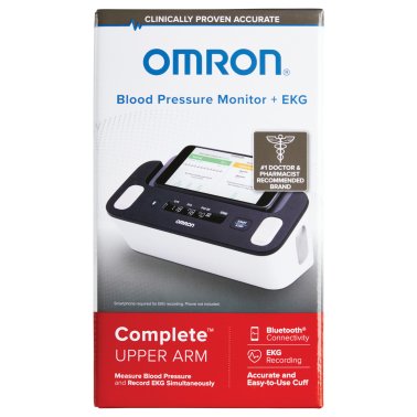 Omron® Complete™ Wireless Upper Arm Blood Pressure Monitor and Single-Lead EKG Monitor