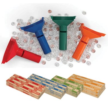 Nadex Coins™ 252 Coin Wrappers with Coin-Sorter Tubes