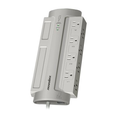 Panamax® PowerMax® PM8-EX Surge Protector, 8 Outlets, 6-Ft. Cord, Gray