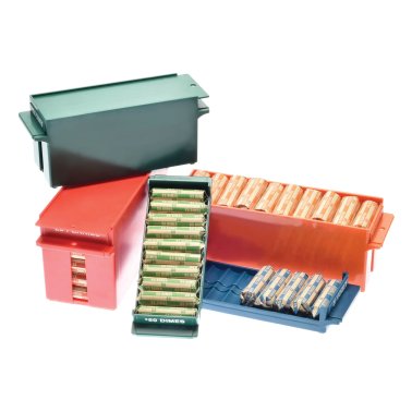 Nadex Coins™ Rolled Coin Storage Boxes and Trays, 8-Piece Set