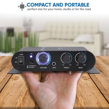 Pyle® 90-Watt Mini Blue Series Compact Bluetooth® Class-T Amp