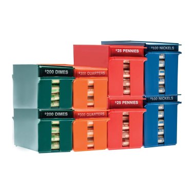 Nadex Coins™ Rolled Coins Storage Boxes with Lockable Covers
