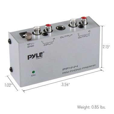 Pyle® Ultra-Compact Phono Turntable Preamp