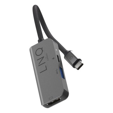 LINQ byELEMENTS 3-in-1 4K HDMI® Adapter with USB-C® PD and USB-A Ports