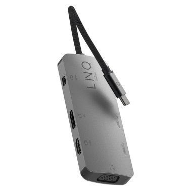 LINQ byELEMENTS 7-in-1 USB-C® 4K HDMI® Triple-Display MST Adapter