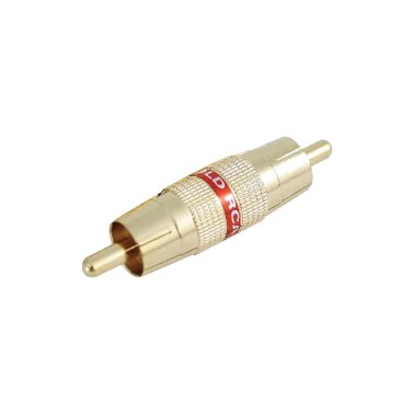 DB Link® RCA Male-to-Male Left-and-Right Barrel Audio Connectors, Metal with Gold Finish, BF105, 2 Count