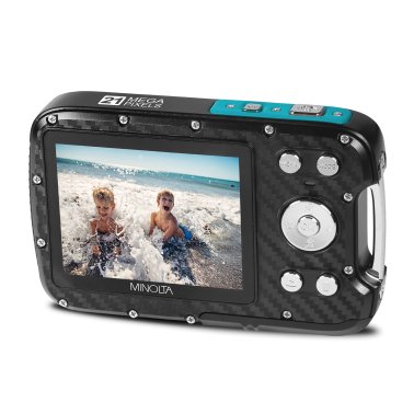 Minolta® MN30WP Waterproof 4x Digital Zoom 21 MP/1080p Digital Camera (Teal)