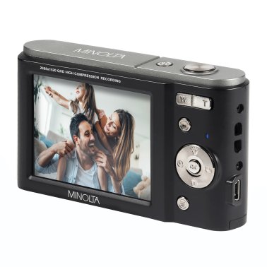 Minolta® MND20 16x Digital Zoom 44 MP/2.7K Quad HD Digital Camera (Black)