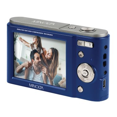 Minolta® MND20 16x Digital Zoom 44 MP/2.7K Quad HD Digital Camera (Blue)