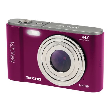 Minolta® MND20 16x Digital Zoom 44 MP/2.7K Quad HD Digital Camera (Magenta)