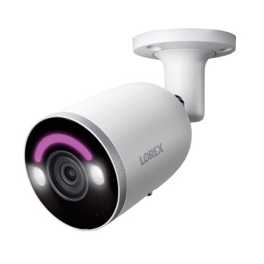 Lorex® Fusion™ 4K 8.0-MP 16-Camera-Capable (8 Wired, 8 Fusion™ Wi-Fi®) 2-TB NVR System with 4 IP Smart-Deterrence Bullet Cameras, N847A62-8A4-E