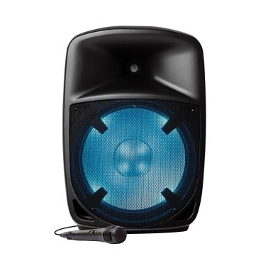 ION® Pro Glow 1500 High-Power Portable Bluetooth® PA Speaker with Lights, Microphone, and Remote, Black