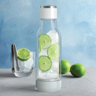 ASOBU® 17-Oz. Inner Peace Break-Resistant Glass Water Bottle (White)