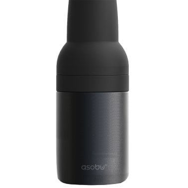 ASOBU® Frosty Beer 2 Go Vacuum-Insulated Stainless Steel Can and Bottle Holder (Black)