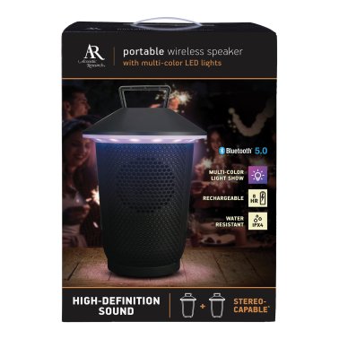 Acoustic Research® Charleston Portable Rechargeable Bluetooth® True Wireless Speaker with Multicolor LED Lights, AWS11
