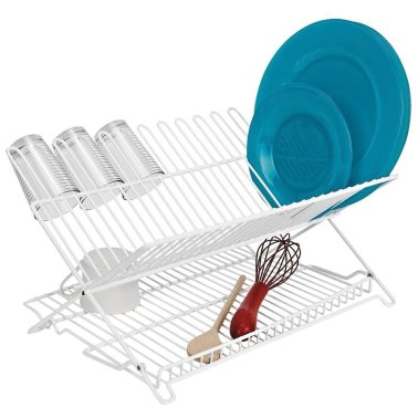 Better Houseware Folding Dish Rack (White)