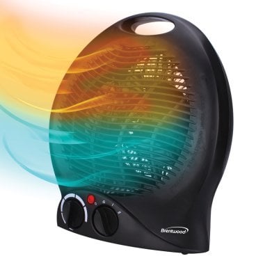 Brentwood® Kool Zone 1,500-Watt-Max Portable Electric Space Heater and Fan, Black