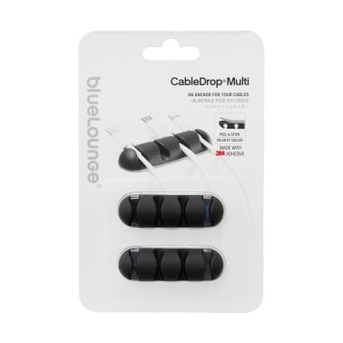 Bluelounge® CableDrop® Multi Multi-Cable Router Clips, 2 Count (Black)