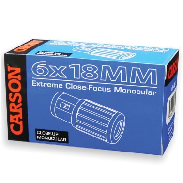 CARSON® CloseUp™ 6x 18 mm Pocket Monocular with Carabiner Clip