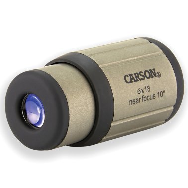 CARSON® CloseUp™ 6x 18 mm Pocket Monocular with Carabiner Clip