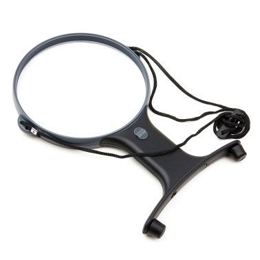 CARSON® MagniShine™ LED Lighted 5-Inch 2x Power Hands-Free Magnifier