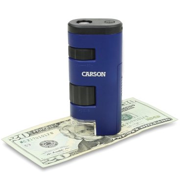 CARSON® PocketMicro™ 20x to 60x LED Lighted Zoom Field Microscope with Aspheric Lens System
