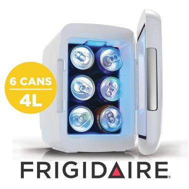 Frigidaire® 6-Can Retro Gaming Light-up Portable Beverage Mini Fridge, EFMIS179 (White)