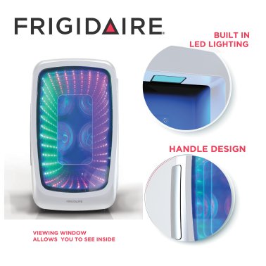 Frigidaire® 6-Can Retro Gaming Light-up Portable Beverage Mini Fridge, EFMIS179 (White)