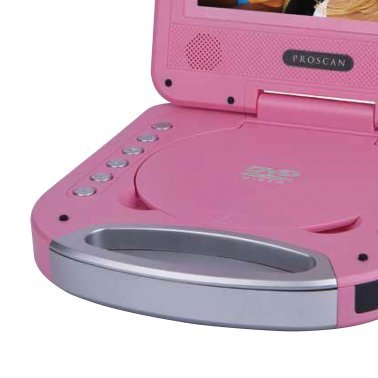 Proscan® 7-In. Portable DVD Player with Earphones, Remote, and Integrated Handle, Pink, PDVD7049