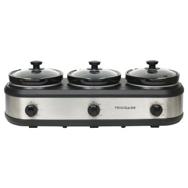 Frigidaire® 420-Watt Triple Slow Cooker and Buffet Server with Three 2.5-Quart Ceramic Pots