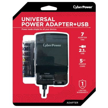 CyberPower® 1,300mA Universal AC Power Adapter with USB Input