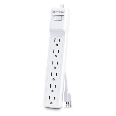 CyberPower® MP1073SS 2-Pack of Essential Surge-Protector 6-Outlet Power Strips, 2-Foot Cord