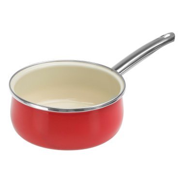 Vita® 3.2-Qt. Enamel-on-Steel Covered Saucepan (Red)