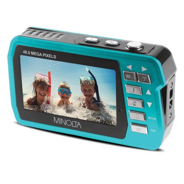 Minolta® 48.0-Megapixel Waterproof Digital Camera (Blue)