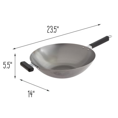 Joyce Chen® Professional Series Carbon Steel Wok with Phenolic Handles, 14-In.