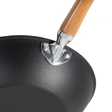 Joyce Chen® Professional Series Cast Iron Stir Fry Pan with Maple Handle, 11.5-In.