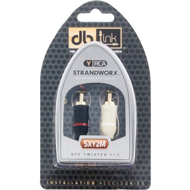 DB Link® Twisted-Pair Strandworx™ Series RCA Y-Adapter, 1 Female to 2 Males