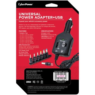 CyberPower® 2,000mA Universal DC Power Adapter