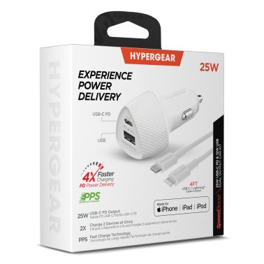 HyperGear® SpeedBoost 25-Watt PD Lightning® Car Kit