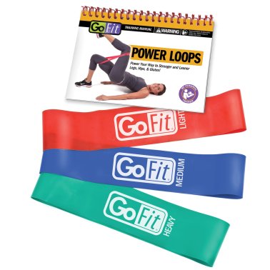 GoFit® Power Loops with Flip Chart, 3 pk