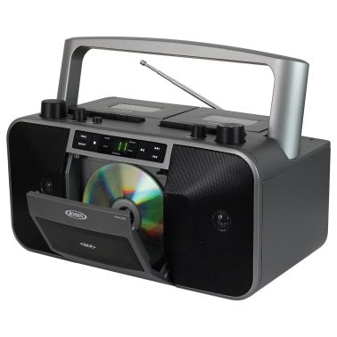 JENSEN® MCR-1500 Portable Stereo CD Player and Dual-Deck Cassette Player/Recorder with AM/FM Radio