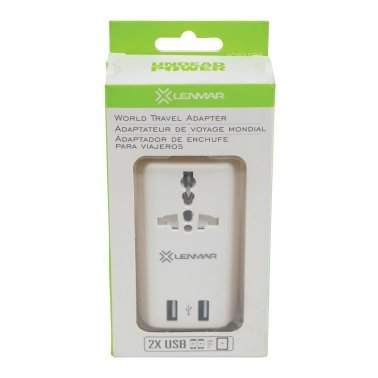 Lenmar Ultra-Compact All-in-One Travel Adapter with USB Port (White)