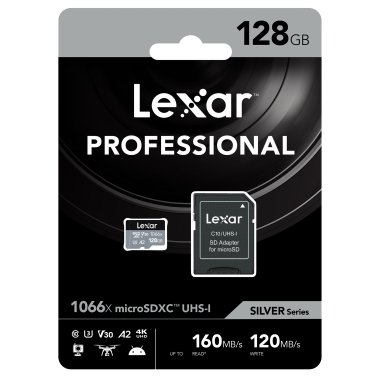 Lexar® Professional SILVER Series 1066x microSDXC™ UHS-I Card (128 GB)