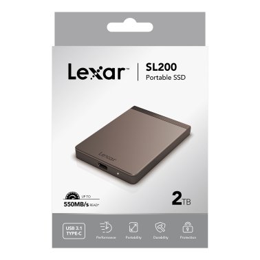 Lexar® SL200 Portable Solid-State Drive (2 TB)