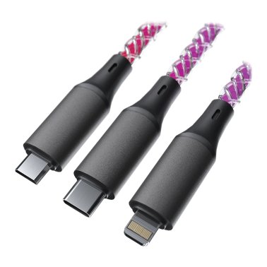 Raycon® Light-up LED 3-in-1 Cable, 4-Ft.