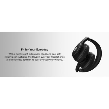 Raycon® The Everyday Over-Ear Active-Noise-Canceling Wireless Bluetooth® Headphones with Microphone (Rose Gold)