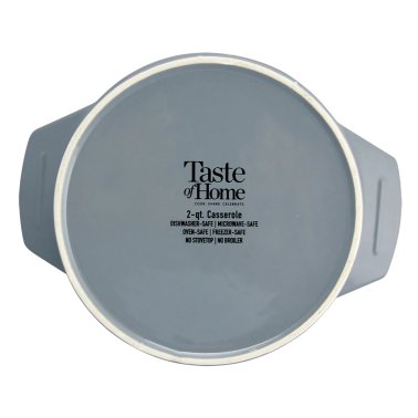 Taste of Home® 2-Qt. Stoneware Round Casserole with Lid, Ash Gray