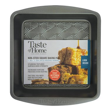 Taste of Home® 8-In. Non-Stick Metal Square Baking Pan, Ash Gray