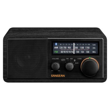 Sangean® SG-118 Tabletop Retro Wooden Cabinet AM/FM Analog Radio Receiver with Bluetooth®